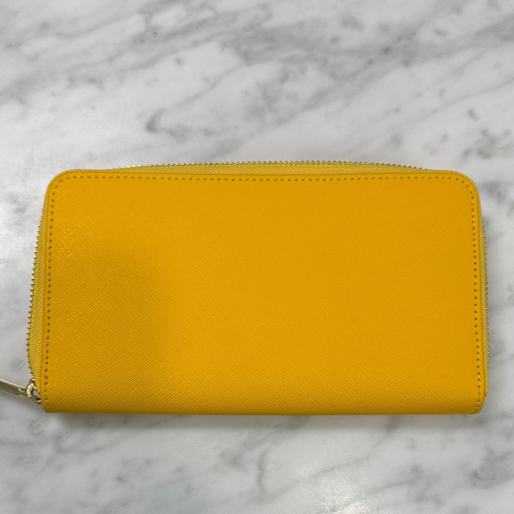 Tory Burch Vibrant Yellow Emerson Zip Continental Wallet - Picture 4 of 11